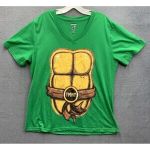 Spirit Adult Halloween Teenage Mutant Ninja Turtles TMNT V-Neck T Shirt Size XXL